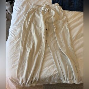 White drawstring sweatpants size m